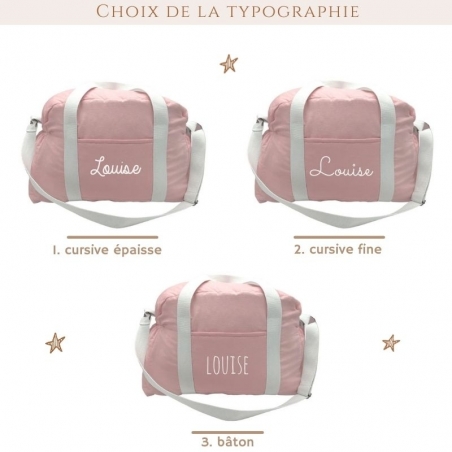 Sac à langer personnalisable: Coloris/ Motif et prénom – Guili